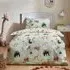 Wildlife Double Animal Reversible Duvet Set - Green, Multi