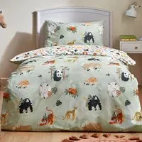 Wildlife Single Animal Reversible Duvet Cover Set - Multi