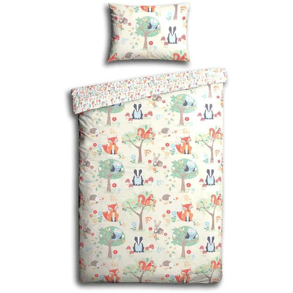 Woodland Single Duvet Cover Set - Cream