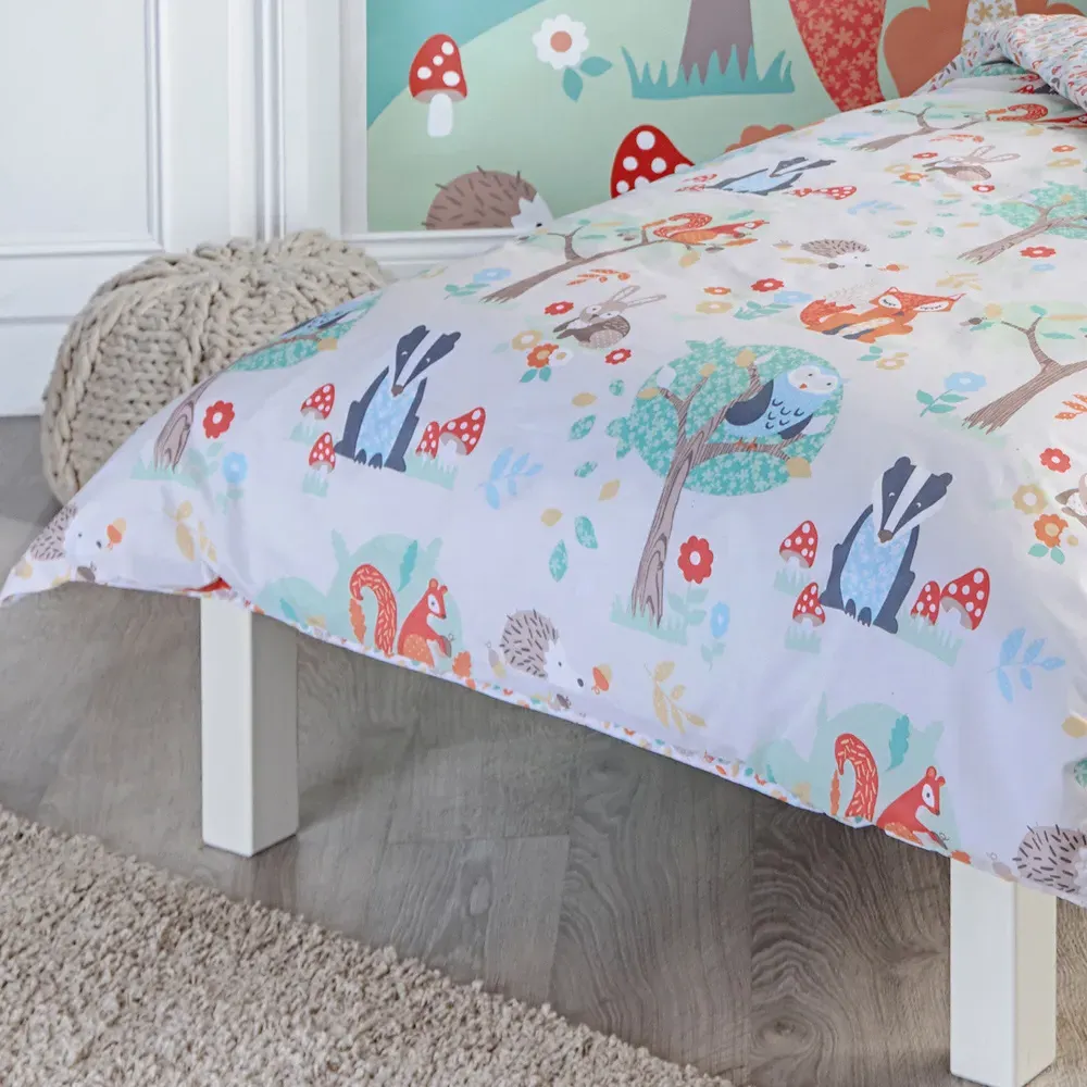 Woodland Single Duvet Cover Set - Cream