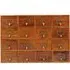 16 Drawer Vintage Wooden Organiser Box - Brown