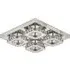 16 Inch Square Crystal LED Ceiling Light - Clear
