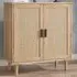 2 Door Rattan Sideboard - Oak, Brown