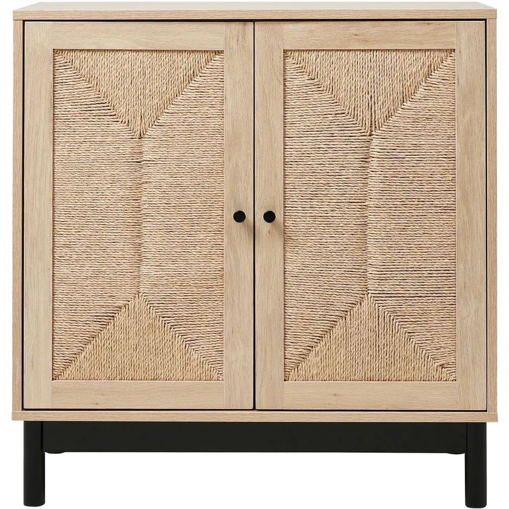 2 Door Sideboard with Woven Doors - Brown, Wood
