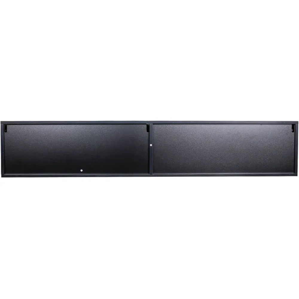 2 Door Wall Mounted Floating TV Unit - Black