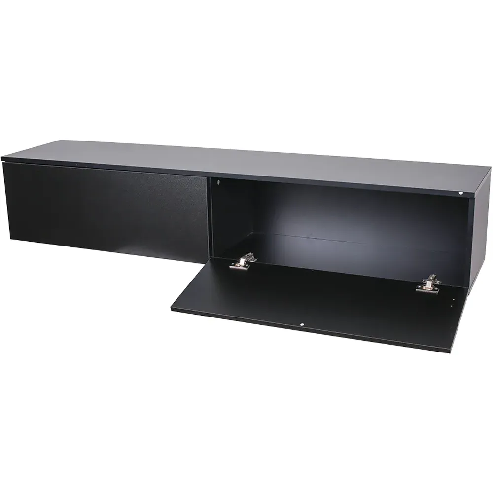 2 Door Wall Mounted Floating TV Unit - Black