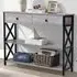 2 Drawer Narrow Console Table with Storage - Grey