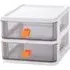 2 Drawer Storage Box - Clear White