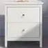 2 Drawer Storage Cabinet - White, MDF Wood
