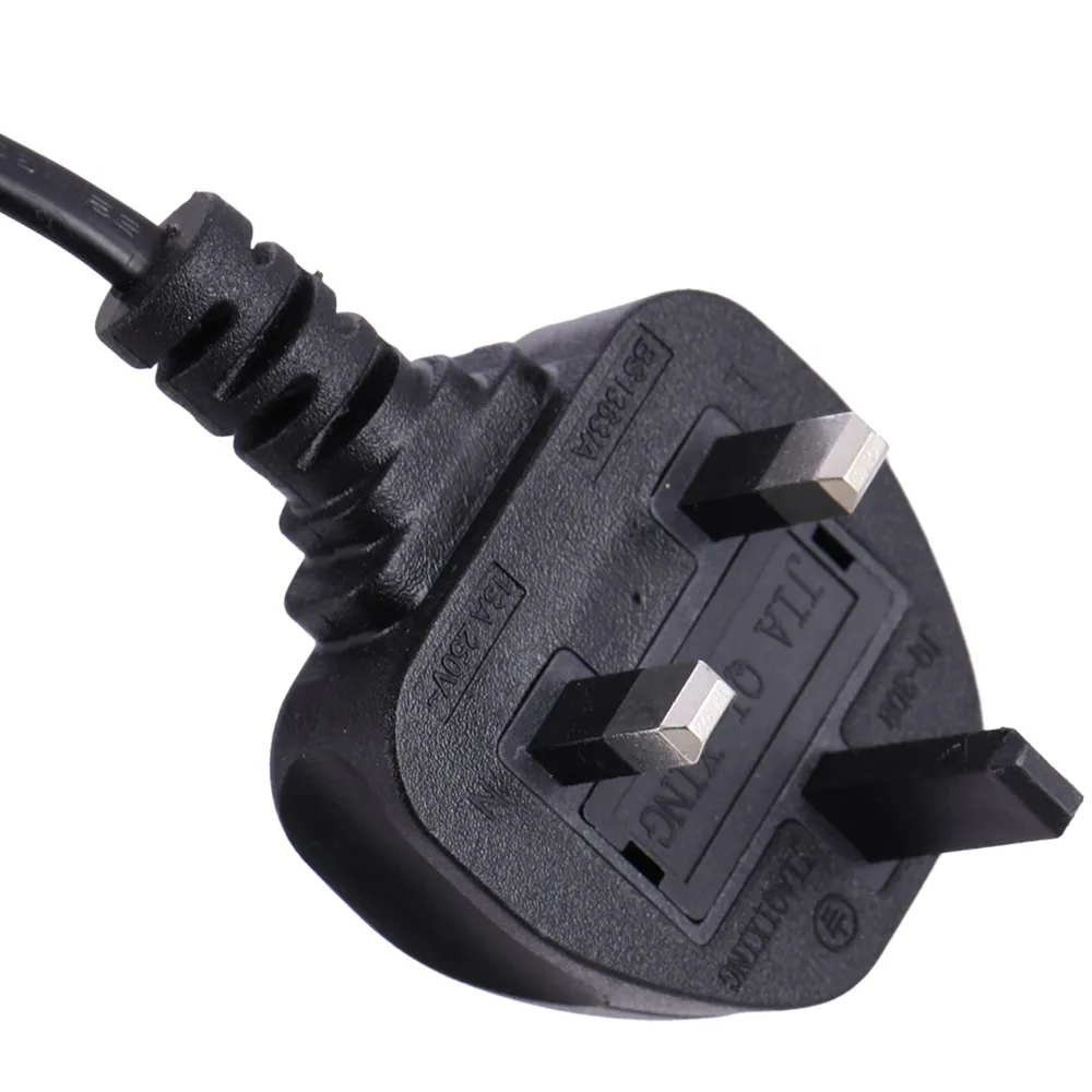 2 Head Floor Lamp with Button Switch - Black