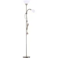 2 Head Tall Floor Lamp with Button Switch - Bronze