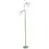 2 Light Floral Floor Lamp with Foot Switch - Green