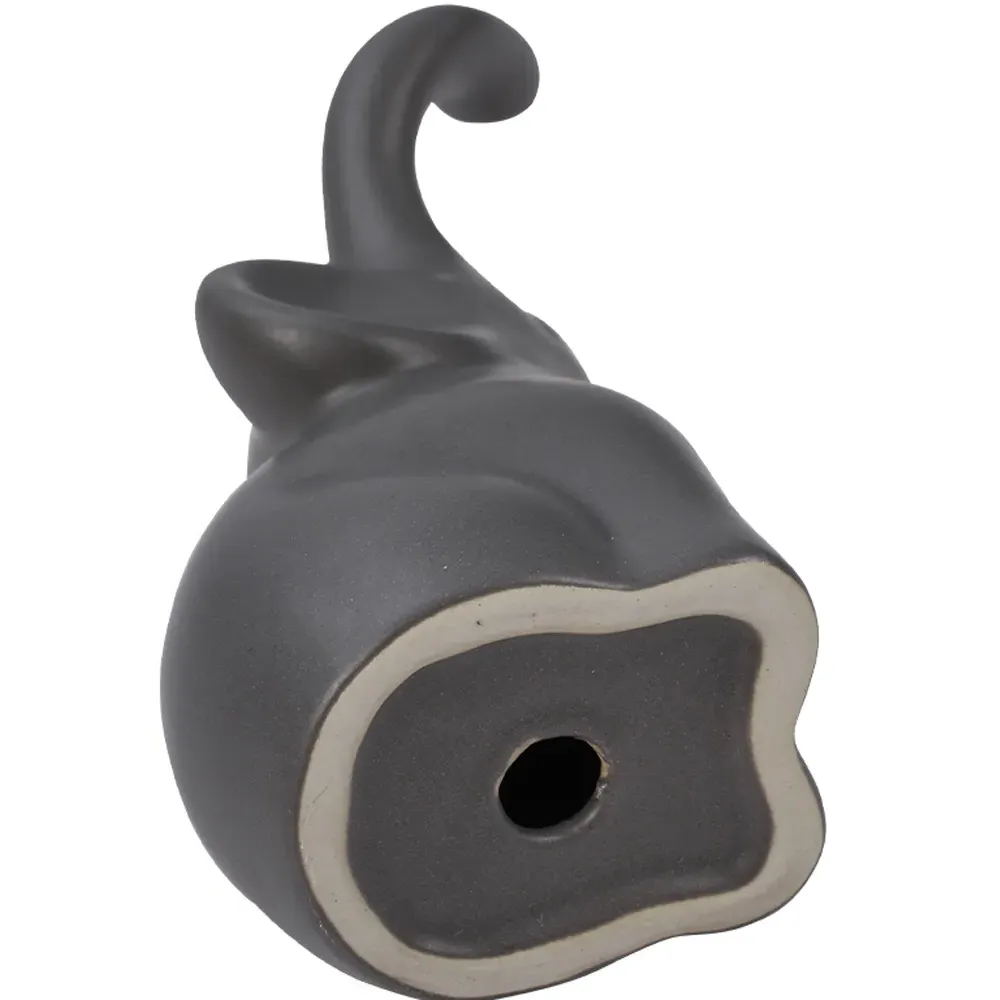 2 Piece Couple Elephant Ornament Set - Grey, Ceramic