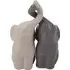 2 Piece Couple Elephant Ornament Set - Grey, Ceramic