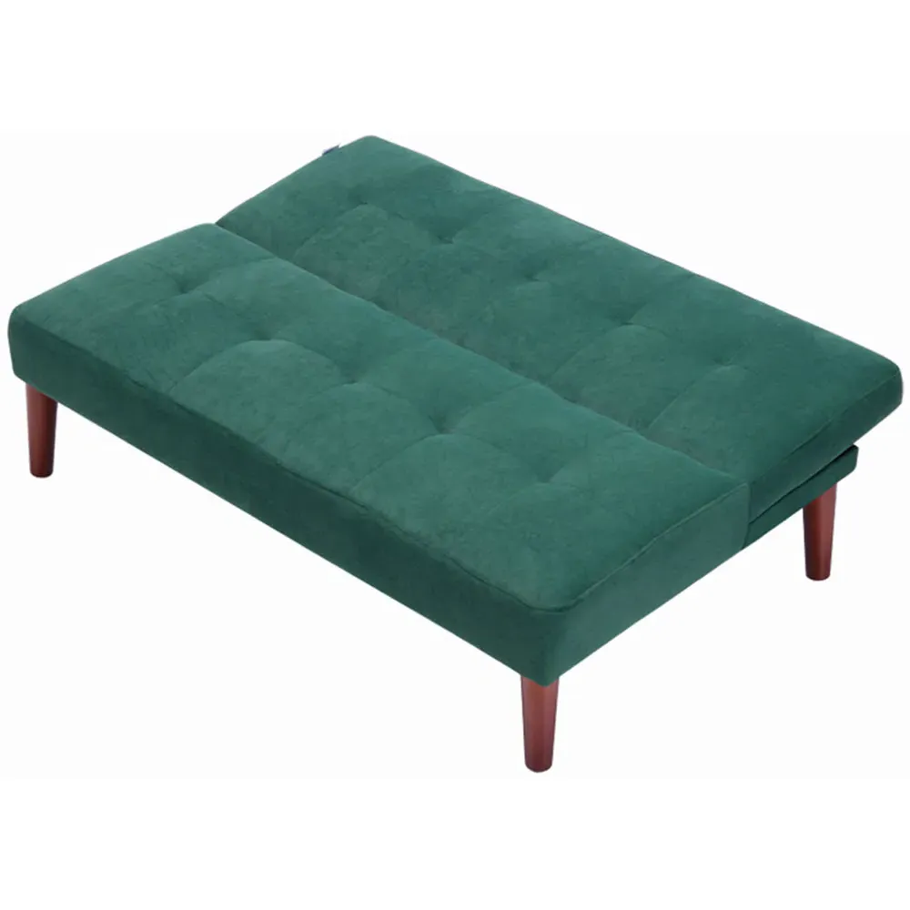 2-Seater Convertible Tufted Sofa Bed - Green