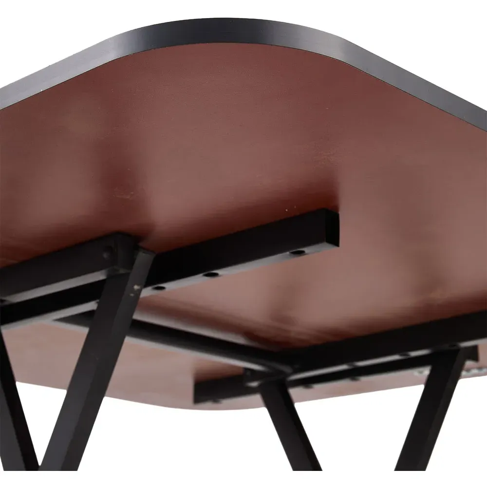 2-Seater Foldable Dining Table - Black, MDF