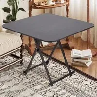 2-Seater Foldable Dining Table - Black, MDF