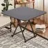 2-Seater Foldable Dining Table - Black, MDF