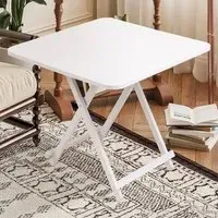 2-Seater Foldable Dining Table - White, MDF