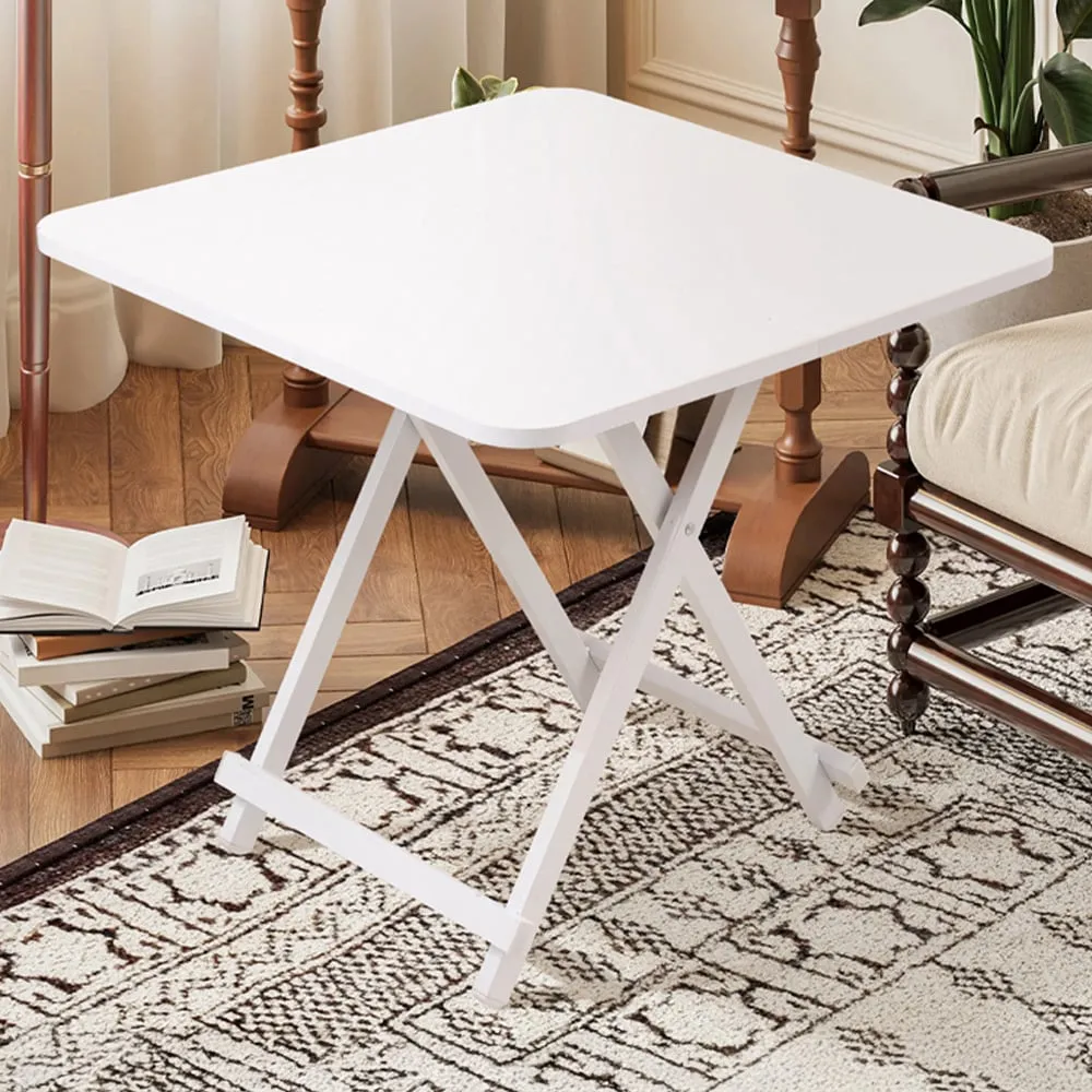 2-Seater Foldable Dining Table - White, MDF