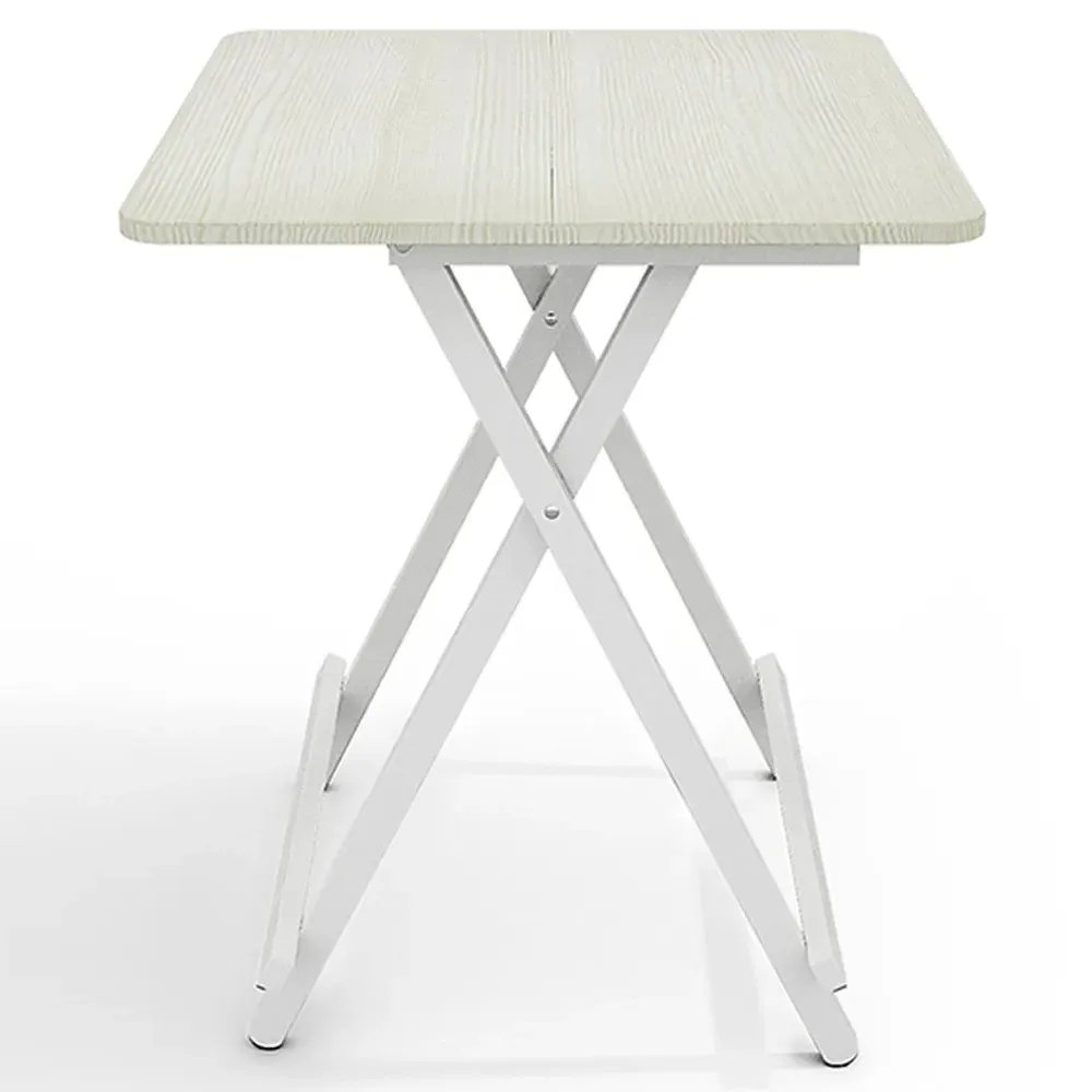 2-Seater Foldable Dining Table - White, Wood Grain Effect