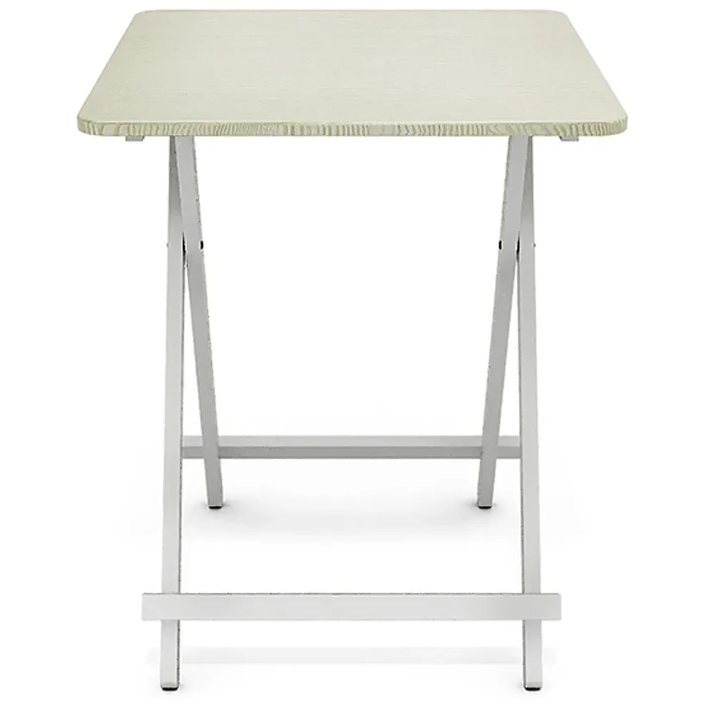 2-Seater Foldable Dining Table - White, Wood Grain Effect