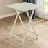 2-Seater Foldable Dining Table - White, Wood Grain Effect