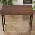 2-Seater Foldable Dining Table with Adjustable Feet - Walnut
