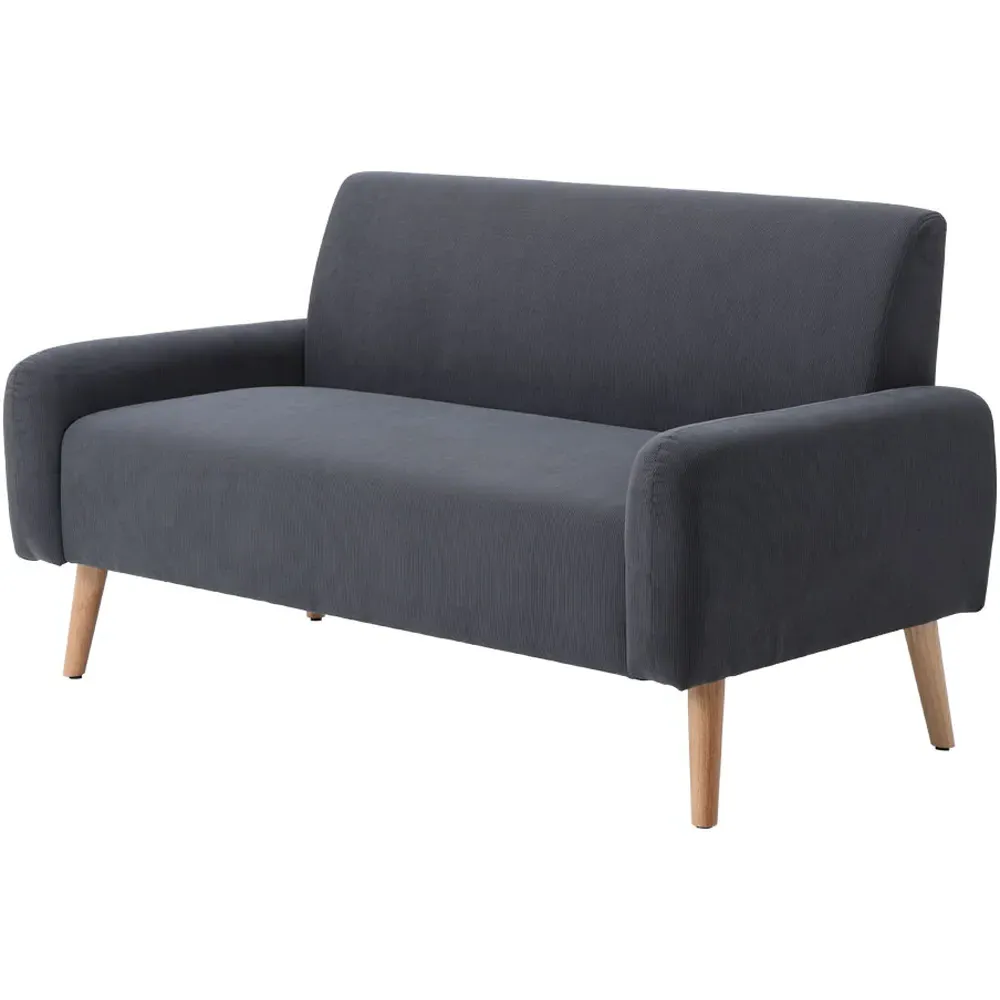 2-Seater Loveseat Sofa - Grey, Corduroy