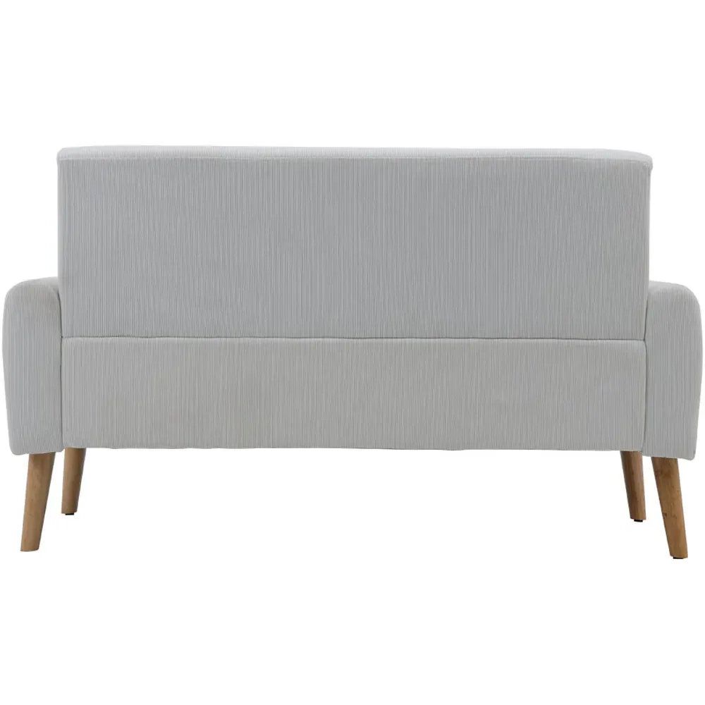 2-Seater Loveseat Sofa - White, Corduroy