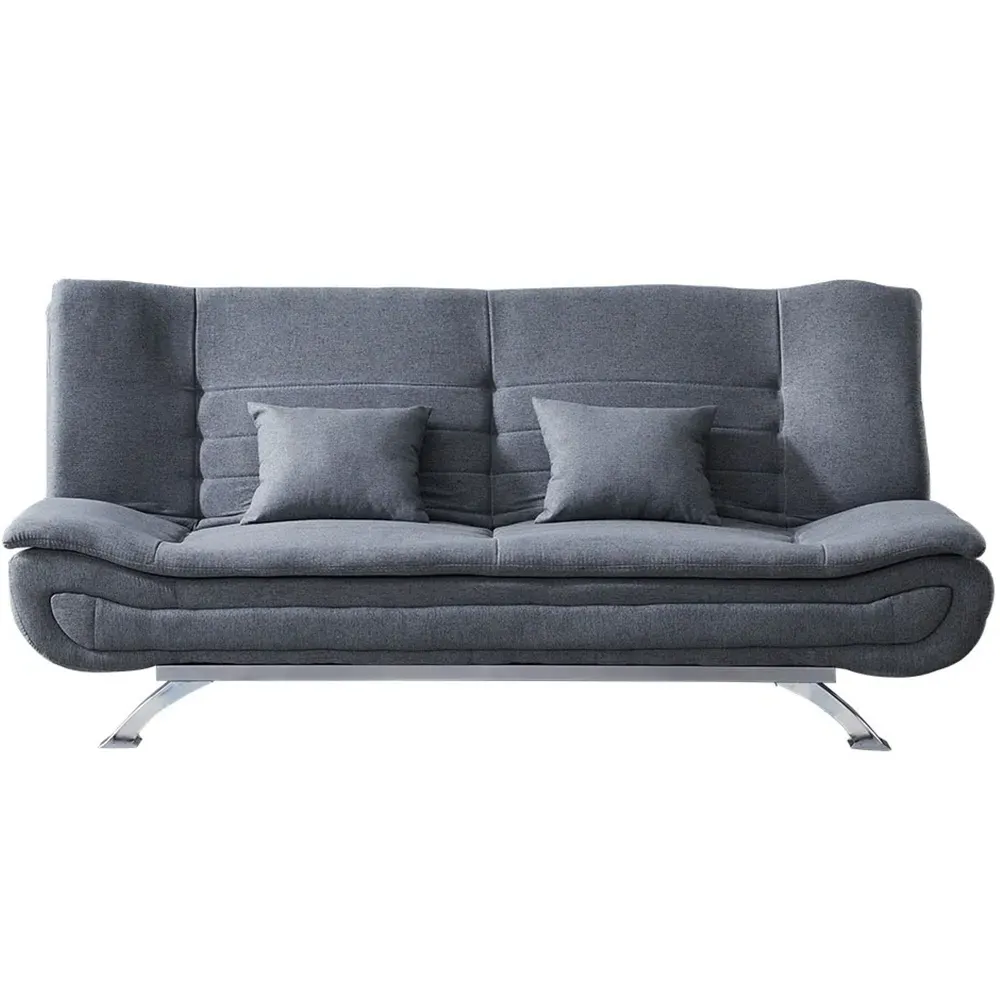 2-Seater Sofa Bed - Grey, Linen
