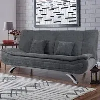 2-Seater Sofa Bed - Grey, Linen