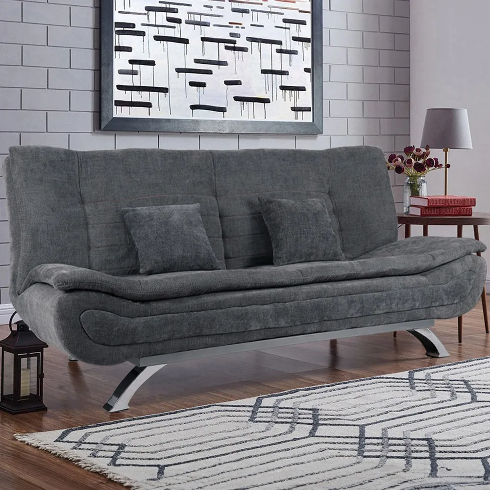 2-Seater Sofa Bed - Grey, Linen image