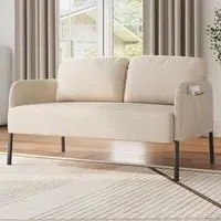 2-Seater Sofa - Beige, Ribbed Corduroy