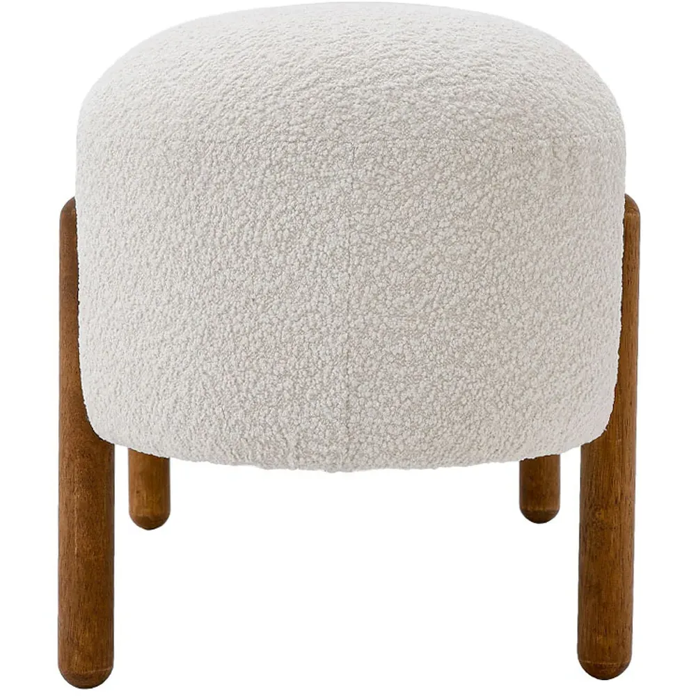 2-Seater Upholstered Bench - Cream