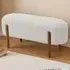 2-Seater Upholstered Bench - Cream
