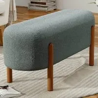 2-Seater Upholstered Bench - Grey