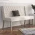 2 Seater Upholstered Tufted Dining Bench - Beige