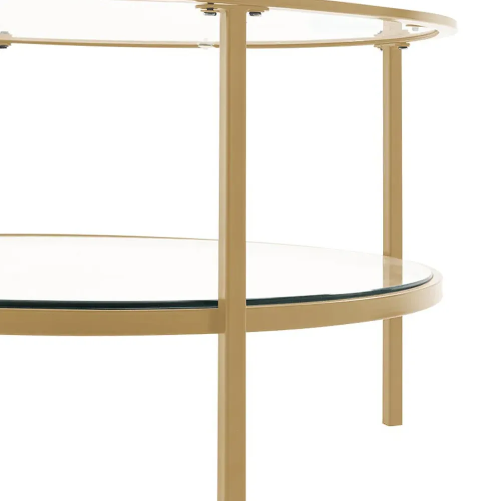 2 Tier Coffee Table - Gold