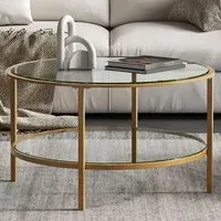 2 Tier Coffee Table - Gold