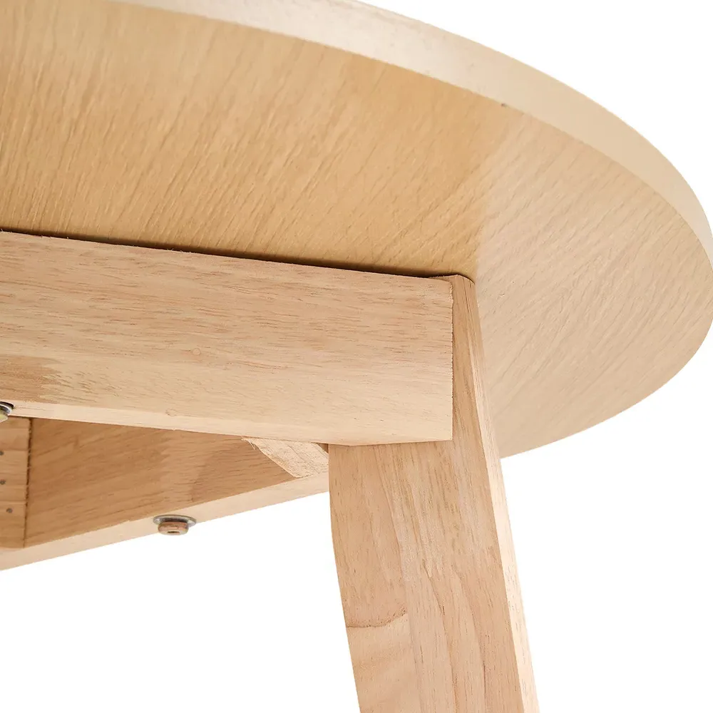 2-Tier Round Coffee Side Table - Cream, Wood