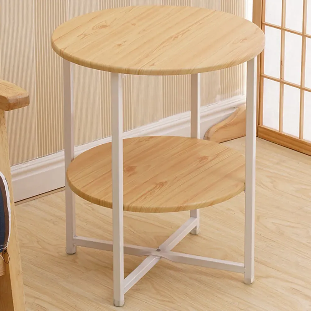 2-Tier Round Coffee Table - Brown image