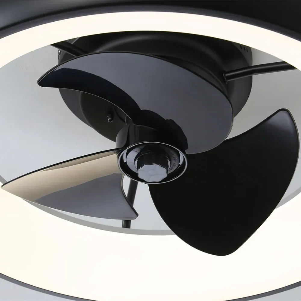 20 inch Adjustable LED Ceiling Fan Light with App Control - Black