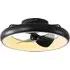 20 inch Adjustable LED Ceiling Fan Light with App Control - Black