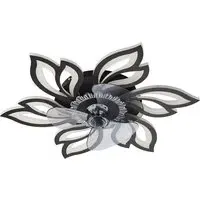 26 inch Flower Design Ceiling Fan Light with Remote - Black