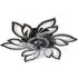 26 inch Flower Design Ceiling Fan Light with Remote - Black