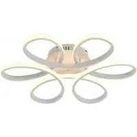 29 inch Petal Shaped LED Ceiling Light with Remote - White
