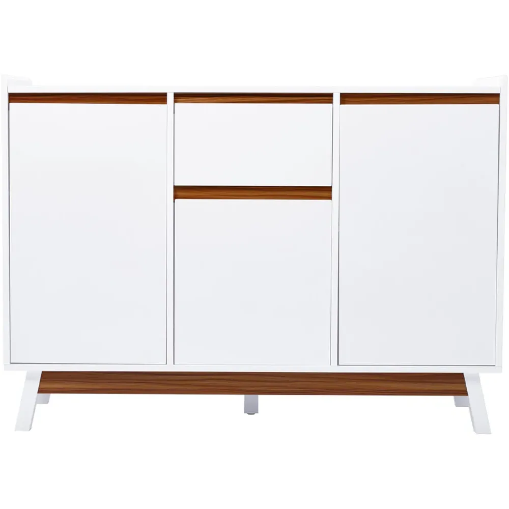 3 Door Single Drawer Sideboard - White
