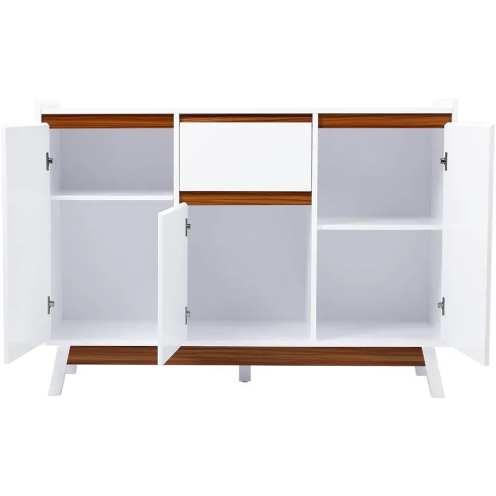 3 Door Single Drawer Sideboard - White