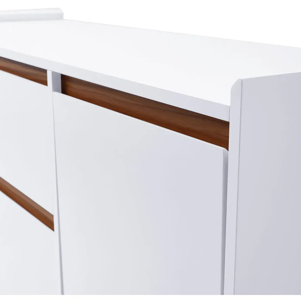3 Door Single Drawer Sideboard - White